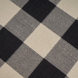 Outdoor Check Area Rug, Black and Ivory - NH355803