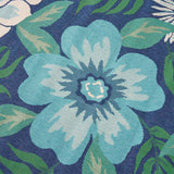 Outdoor Floral Area Rug, Blue and Green - NH165803