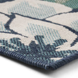 Outdoor Floral Area Rug, Blue and Green - NH165803