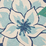 Outdoor Floral Area Rug, Blue and Green - NH165803