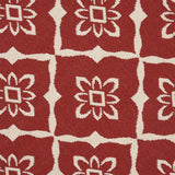 Outdoor Trellis Area Rug, Red and Ivory - NH565803