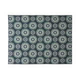 Outdoor Medallion Area Rug, Navy and Green - NH765803