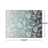 Outdoor Ombre Area Rug, Blue and Ivory - NH965803