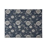 Outdoor Botanical Area Rug, Blue and Ivory - NH175803