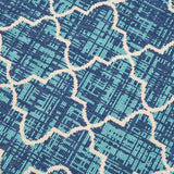 Outdoor Trellis Area Rug, Blue and Ivory - NH575803