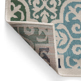 Outdoor Medallion Area Rug, Ivory and Multi - NH585803