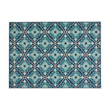 Outdoor Trellis Area Rug, Navy and Blue - NH095803