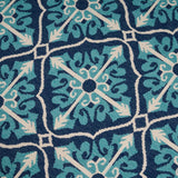 Outdoor Trellis Area Rug, Navy and Blue - NH095803