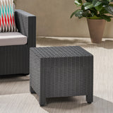 Riley Outdoor Wicker Print Side Table