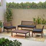 Outdoor Acacia Wood Chat Set with Coffee Table - NH409013