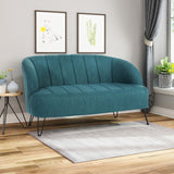 Modern Fabric Settee with Hairpin Legs - NH115903