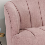 Modern Fabric Settee with Hairpin Legs - NH115903