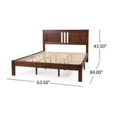 Modern Farmhouse Acacia Wood Queen Bed Platform - NH127113