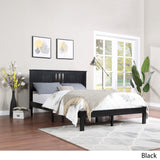 Modern Farmhouse Acacia Wood Queen Bed Platform - NH127113