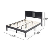 Modern Farmhouse Acacia Wood Queen Bed Platform - NH127113