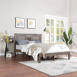 Modern Farmhouse Acacia Wood Queen Bed Platform - NH127113