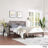 Modern Farmhouse Acacia Wood Queen Bed Platform - NH127113