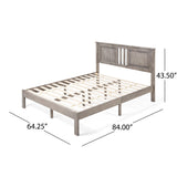 Modern Farmhouse Acacia Wood Queen Bed Platform - NH127113