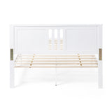 Modern Farmhouse Acacia Wood Queen Bed Platform - NH127113