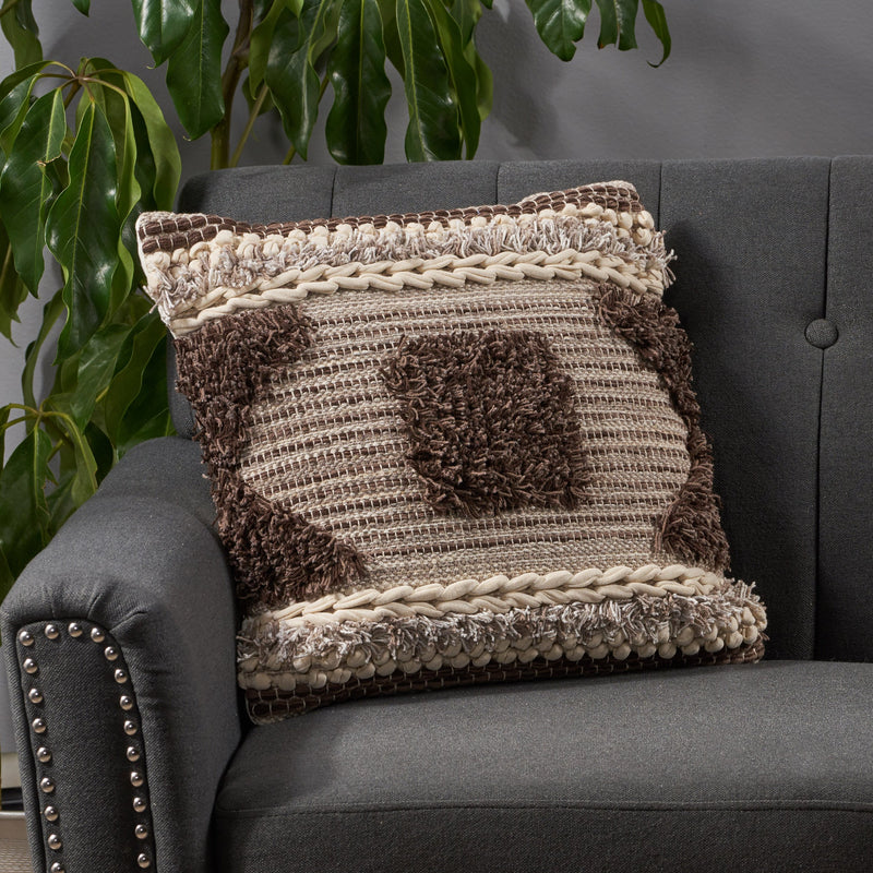 Boho Cotton Throw Pillow - NH706113