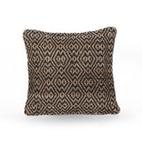 Boho Jute and Cotton Throw Pillow - NH706013