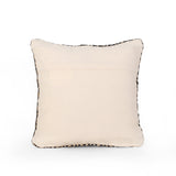 Boho Jute and Cotton Throw Pillow - NH706013