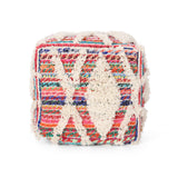 Boho Wool and Chindi Pouf - NH566013