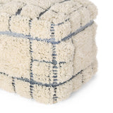 Boho Wool and Denim Pouf - NH666013