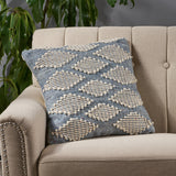 Boho Cotton and Wool Throw Pillow - NH691213