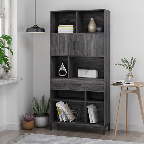 Bookcase With Storage Cabinet & Drawer - NH198013