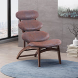 Retro Reclining Microfiber Accent Chair - NH909013