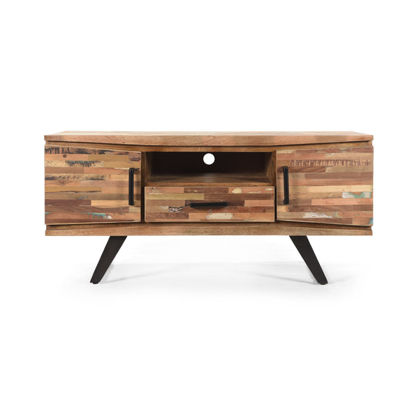 Handcrafted Boho Reclaimed Wood TV Stand - NH700113