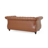 Traditional Chesterfield Loveseat and Club Chair Set - NH072313