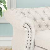 Modern Glam Fabric Chesterfield Chaise Lounge - NH064013