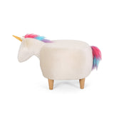 Velvet Unicorn Ottoman - NH152013