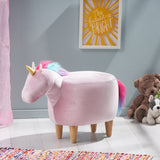 Velvet Unicorn Ottoman - NH152013