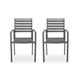 Outdoor Modern Aluminum Dining Chair (Set of 2) - NH958013