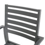 Outdoor Modern Aluminum Dining Chair (Set of 2) - NH958013