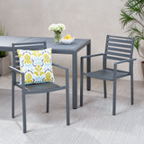 Outdoor Modern Aluminum Dining Chair (Set of 2) - NH958013