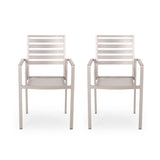 Outdoor Modern Aluminum Dining Chair (Set of 2) - NH958013