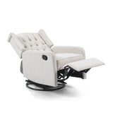 Contemporary Tufted Wingback Swivel Recliner - NH918413