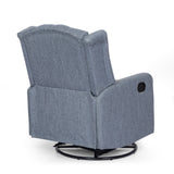 Contemporary Tufted Wingback Swivel Recliner - NH918413