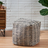 Boho Fabric Cube Pouf - NH627213