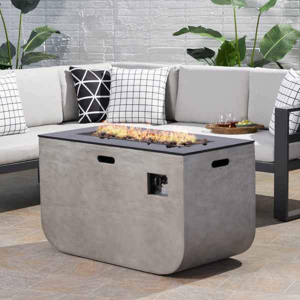 Outdoor Modern 40-Inch Rectangular Fire Pit - NH244113