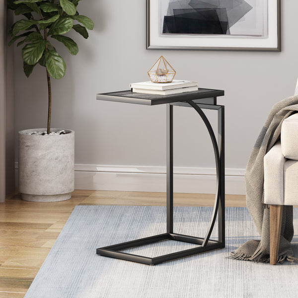 Modern Industrial C-Shaped End Table - NH826113