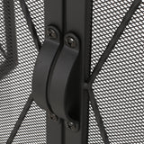 Modern Iron Folding Fireplace Screen with Door - NH336113