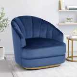 Modern Glam Channel Stitch Velvet Club Chair - NH628413