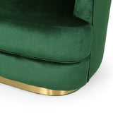 Modern Glam Channel Stitch Velvet Club Chair - NH628413