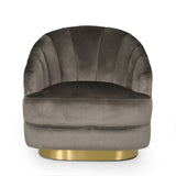 Modern Glam Channel Stitch Velvet Club Chair - NH628413