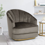 Modern Glam Channel Stitch Velvet Club Chair - NH628413